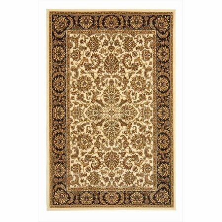 AURIC Noble Rectangular Ivory Traditional Italy Area Rug- 3 ft. 3 in. W x 5 ft. 4 in. H AU3170741